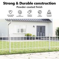 Tuinhek Wit 170 x 140 cm Gepoedercoat staal - thumbnail