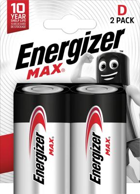 Energizer Max Lr20 D Bl2 Batterij