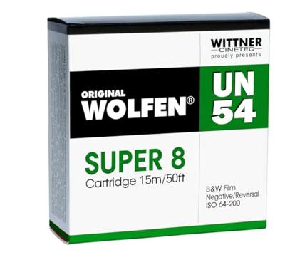 WOLFEN UN54 B+W Neg.Film Super 8, 15 m ISO 64-200