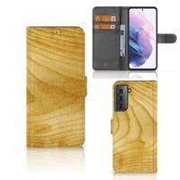 Samsung Galaxy S21 Plus | Book Style Case | Licht Hout - thumbnail