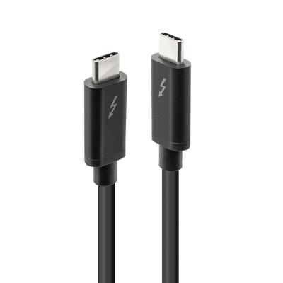 MicroConnect TB3010 Thunderbolt-kabel Thunderbolt 3 USB-C stekker, USB-C stekker 1.00 m Zwart