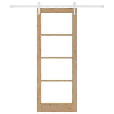 Schuifdeur Bruin 78 x 202 cm Hout en metaal