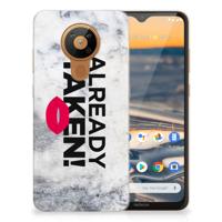 Nokia 5.3 Siliconen hoesje met naam Already Taken White - thumbnail