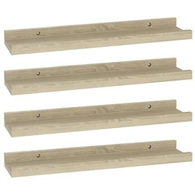 VidaXL Wandschappen 4 st 40x9x3 cm sonoma eikenkleurig