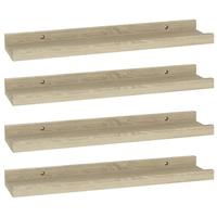VidaXL Wandschappen 4 st 40x9x3 cm sonoma eikenkleurig - thumbnail