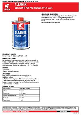 Griffon Hard PVC Cleaner - 1000ml Reinigingsmiddel en Ontvetter voor PVC Buizen - thumbnail