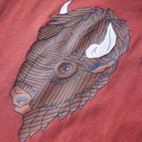 Kindershirt met lange mouwen runderprint 140 roodbruin - thumbnail