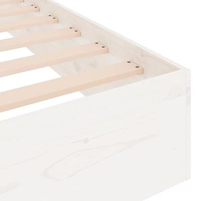 Bedframe massief hout wit 135x190 cm 4FT6 Double - thumbnail