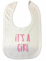 Soft Touch Slabber It's A Girl Meisjes 33 Cm Katoen Wit/roze - thumbnail