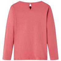 Kindershirt met lange mouwen bloemenprint 104 oudroze - thumbnail