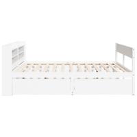 Bedframe zonder matras massief grenenhout wit 200x200 cm - thumbnail
