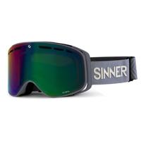 Sinner Olympia Sneeuwbril Matte Dark Grey - Double Full Green Mirro Vent One Size - thumbnail