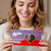 Gepersonaliseerde Milka reep - Hazelnoot - thumbnail