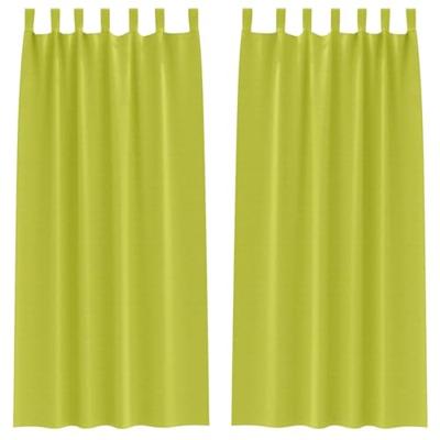 VidaXL Zwart-out gordijnen met ringen 2 pcs groen 260 x 140 cm
