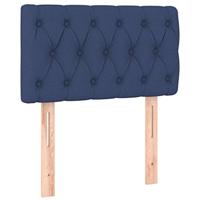 Boxspring met matras stof blauw 80x200 cm - thumbnail