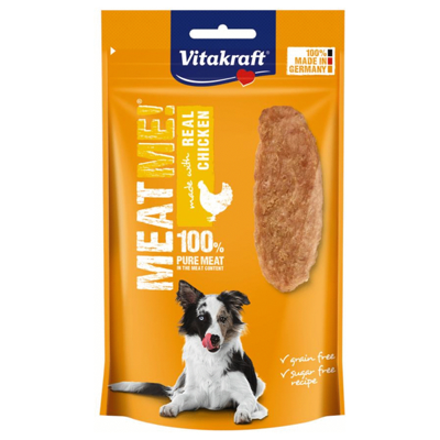 Vitakraft Meat Me! kip premium kwaliteit vlees snack voor hond 60 g