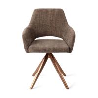 Jesper Home Eetkamerstoel 'Yanai' Turn Rose, kleur Checked Chestnut - thumbnail