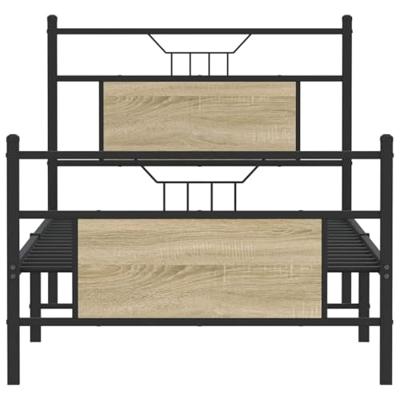 Bedframe zonder matras hout sonoma eikenkleurig 75x190 cm