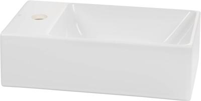 Ben Stelvio fontein keramiek 40x23x12cm 1 kraangat links Xtra glaze+ wit