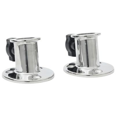 VidaXL Biminibasis2 st voor 26 mm buis rond roestvrij staal