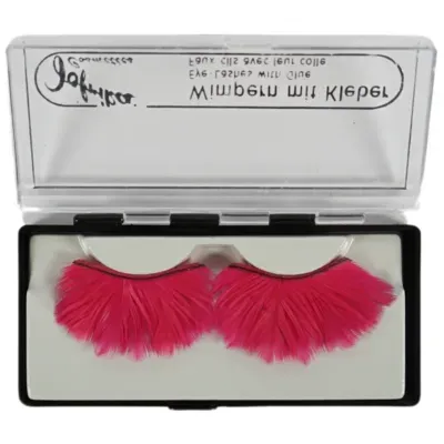 Jofrika cosmetics kunstwimpers veren roze 9,5 cm b-keus ve500 | 50 stuks