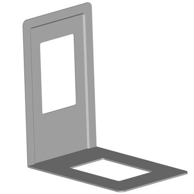 Bücherstütze weißalu.einteilig L.130mm H.120mm ELEMENT SYSTEM