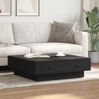Salontafel 90x90x28 cm spaanplaat zwart - thumbnail