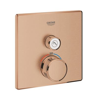 Opbouwdeel GROHE Grohtherm Smartcontrol Douche T, Vierkant Warm Sunset Geborsteld