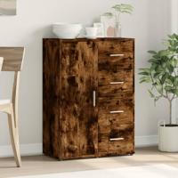Dressoir 60x31x84 cm bewerkt hout gerookt eikenkleurig - thumbnail