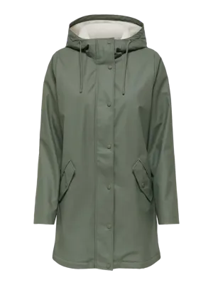 Only Onlsally Raincoat Otw Noos Winterjassen Castor Gray White Teddy