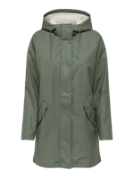 Only Onlsally Raincoat Otw Noos Winterjassen Castor Gray White Teddy - thumbnail