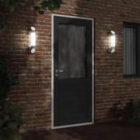 Buitenwandlampen 2 st roestvrij staal zilverkleurig - thumbnail