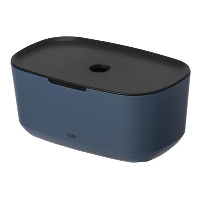 Tiger Opbergbox Met Deksel Tess Vrijstaand Blauw - Zwart Tiger Opbergbox Met Deksel Tess Vrijstaand Blauw - Zwart