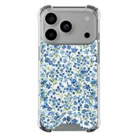 iPhone 17 Pro shockproof hoesje - Vintage blue floral - thumbnail