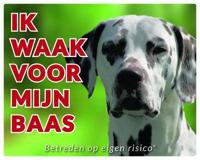 Dalmatier Waakbord - Ik waak voor mijn baas - thumbnail