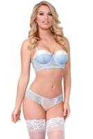 Ondergoed Set Exposed Blauw Crème (S/M) - thumbnail