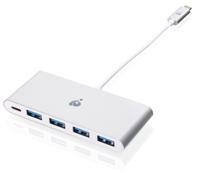 IOGEAR USB-C naar 4-poorts USB-A Hub - USB-C 60W doorvoer - Compatibel met Thunderbolt 3 - Type-A-poort (5 Gbps) - GUH3C4PD - thumbnail