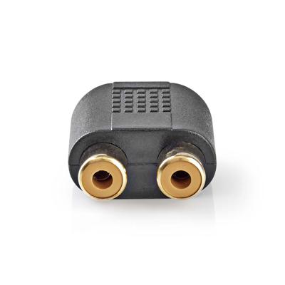 Stereo Audioadapter | 3,5 mm male - 2x RCA female | 10 stuks | Zwart
