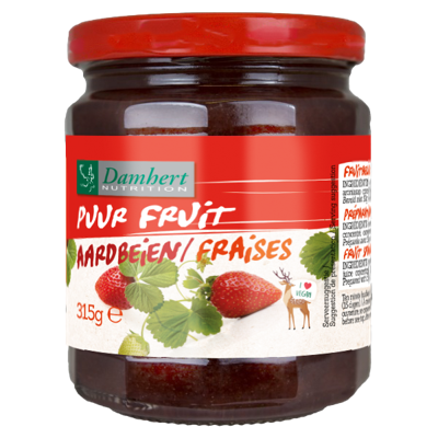 Damhert Puur Fruit Confituur Aardbei Damhert Puur Fruit Confituur Aardbei