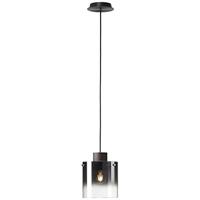 Brilliant HanglampBeth E27 zwart met smoke glas - 75570/20 - thumbnail