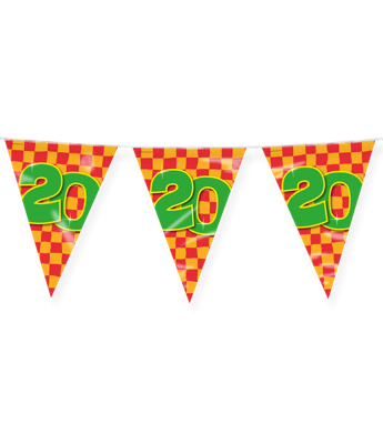 Happy Verjaardag Vlaggenlijn 20 Jaar (10m)