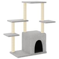 VidaXL Kattenmeubel met sisal krabpalen 97,5 cm lichtgrijs - thumbnail