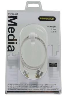 High Speed HDMI kabel met Ethernet HDMI-Connector - HDMI-Connector 1.00 m Wit