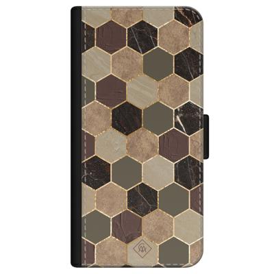 iPhone 12 mini flipcase - Kubus bruin groen