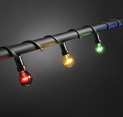Feestverlichting met gekleurde e27 lampen