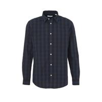 JACK & JONES ESSENTIALS gestreept regular fit overhemd donkerblauw - thumbnail