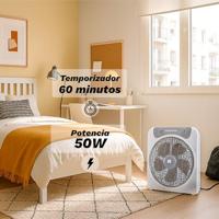 Vloerventilator Grunkel BOX FAN 45 W Grijs - thumbnail