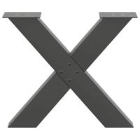 Salontafelpoten 2 st X-vormig 60x(42-43) cm staal antraciet - thumbnail