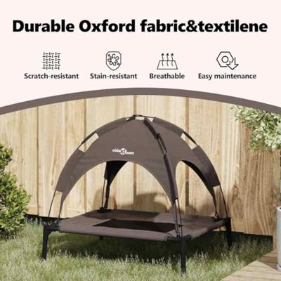 VidaXL Hondenbed bruin 76 x 62 x 70,5 cm staal VidaXL Hondenbed bruin 76 x 62 x 70,5 cm staal