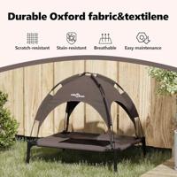 VidaXL Hondenbed bruin 76 x 62 x 70,5 cm staal - thumbnail